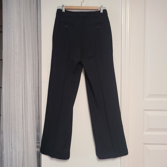 CARRIERE Black Pants Wide Leg w Pinstripe - Picture 4 of 11